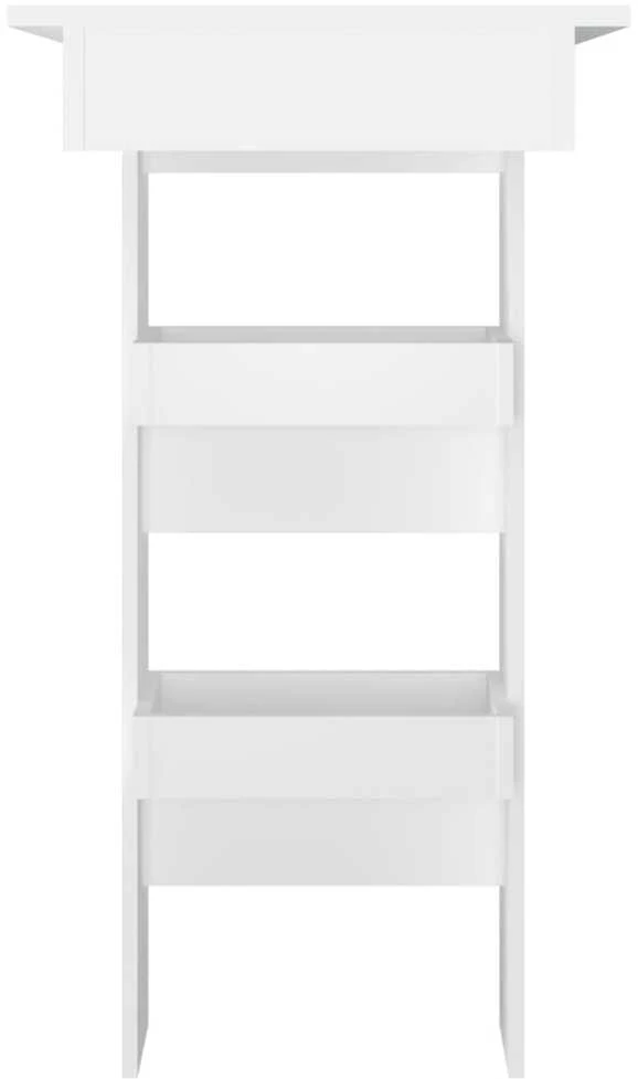 Sieninis baro staliukas, baltas, 102x45x103,5cm, mediena