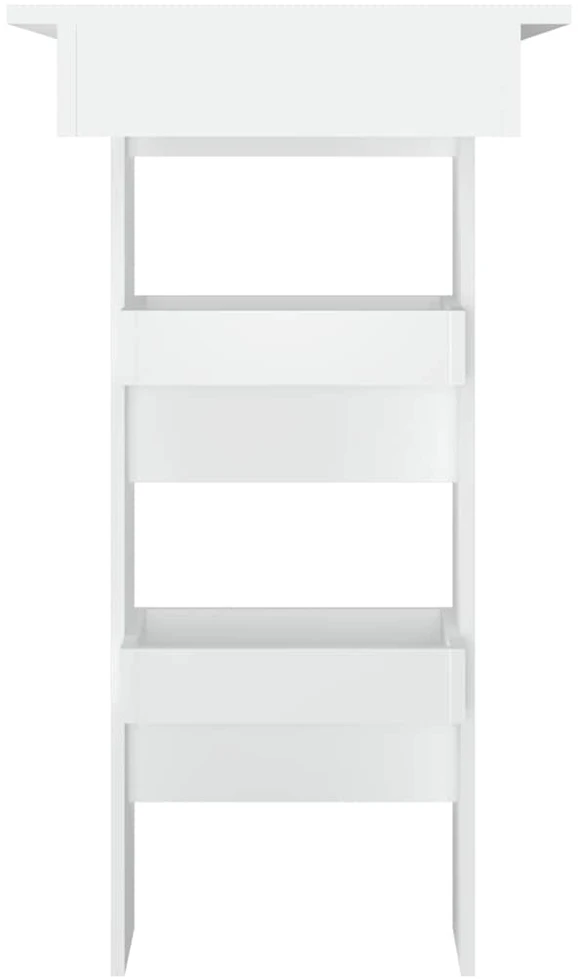 Sieninis baro staliukas, baltas, 102x45x103,5cm, mediena