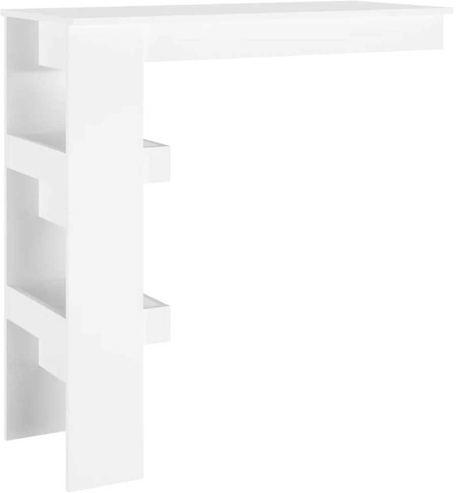 Sieninis baro staliukas, baltas, 102x45x103,5cm, mediena