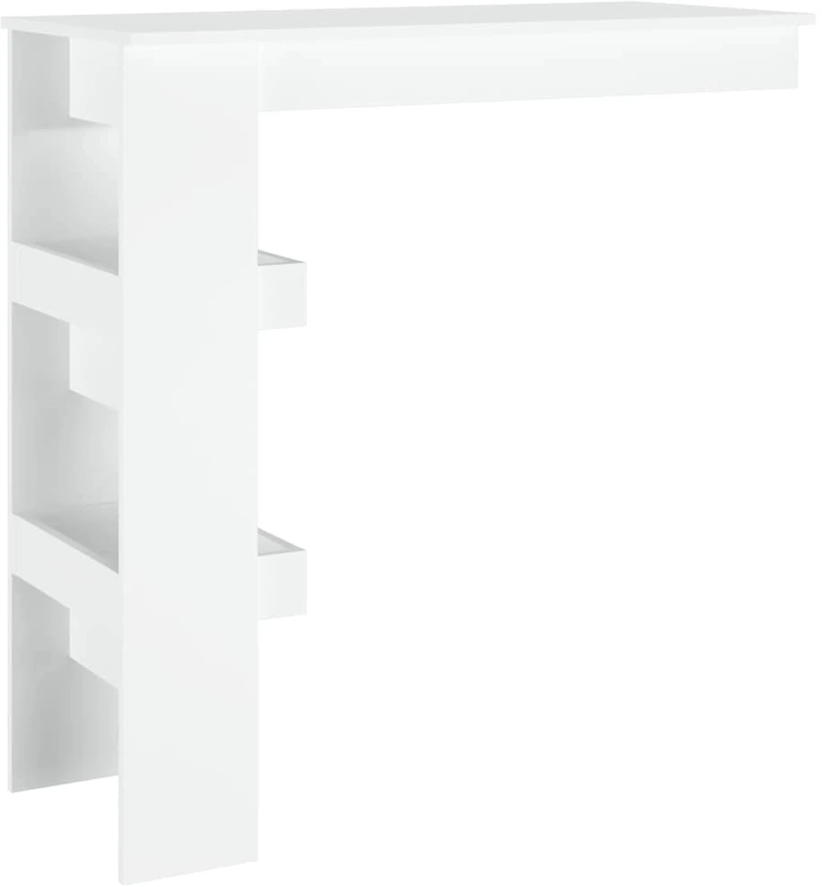 Sieninis baro staliukas, baltas, 102x45x103,5cm, mediena