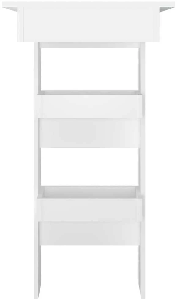 Sieninis baro staliukas, baltas, 102x45x103,5cm, mediena
