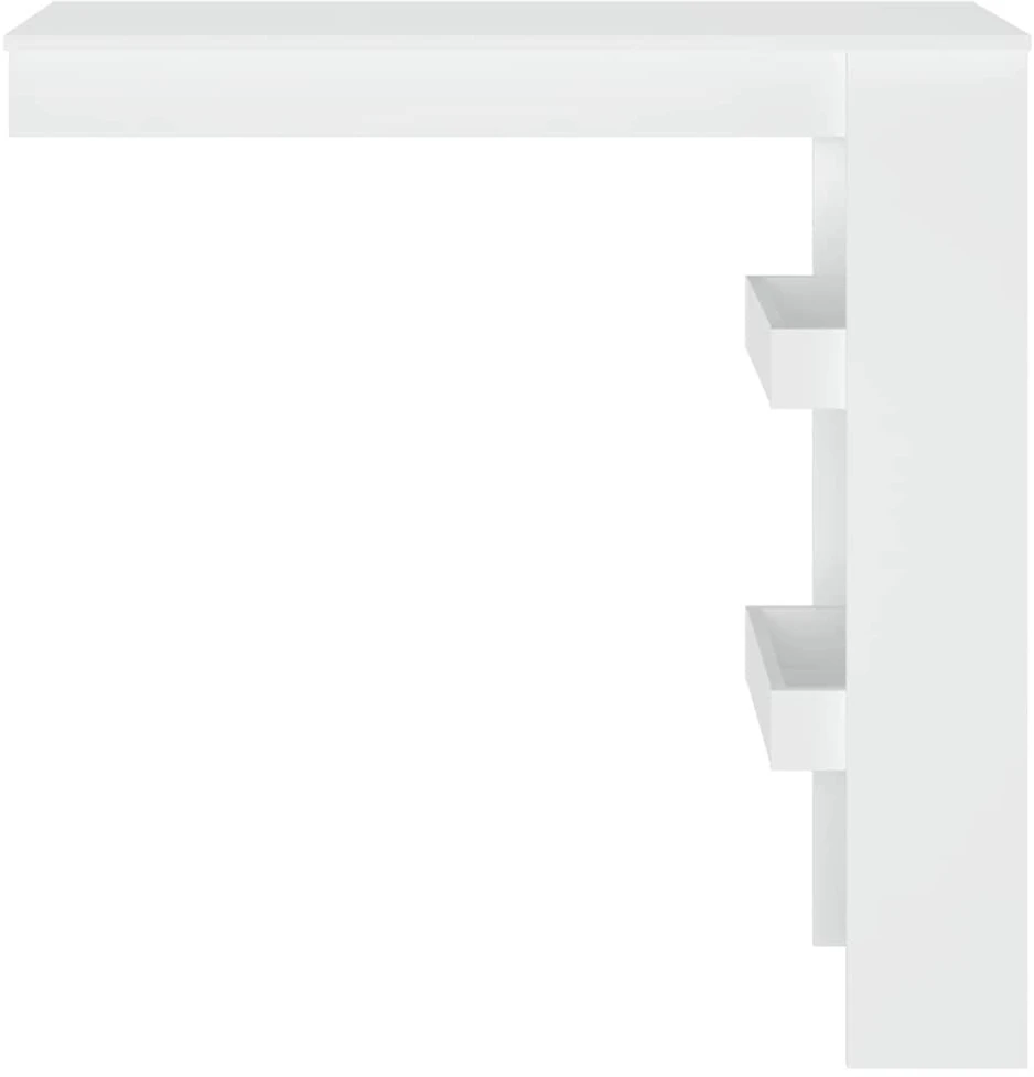 Sieninis baro staliukas, baltas, 102x45x103,5cm, mediena