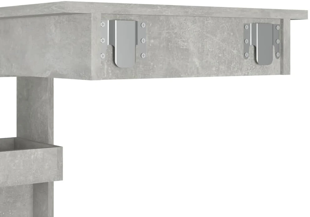 Sieninis baro staliukas, pilkas, 102x45x103,5cm, mediena