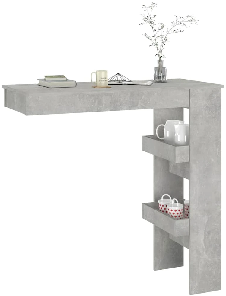 Sieninis baro staliukas, pilkas, 102x45x103,5cm, mediena
