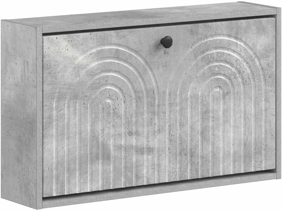 Sieninis batų kabinetas ALKMAAR 71 x 17 x 43 cm Betono pilka