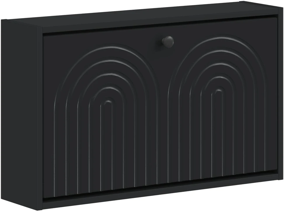 Sieninis batų kabinetas ALKMAAR 71 x 17 x 43 cm Juoda
