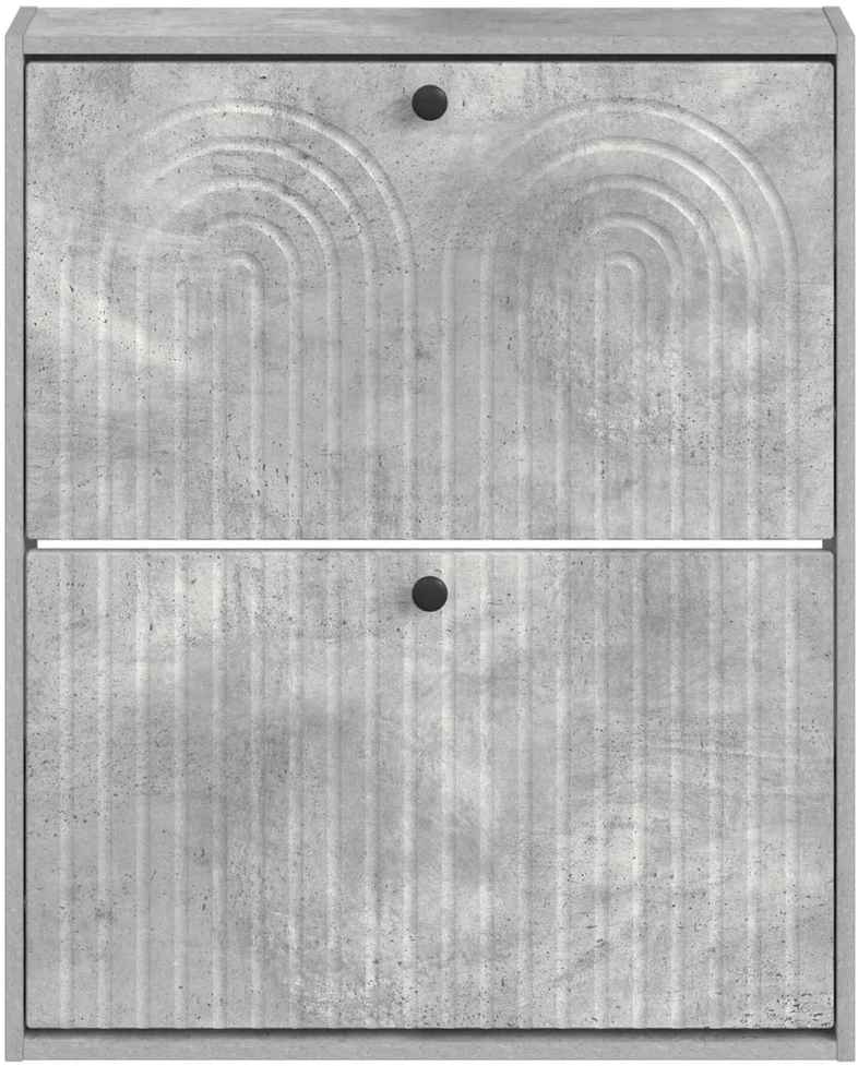 Sieninis batų kabinetas ALKMAAR 71 x 17 x 86 cm Betono pilka