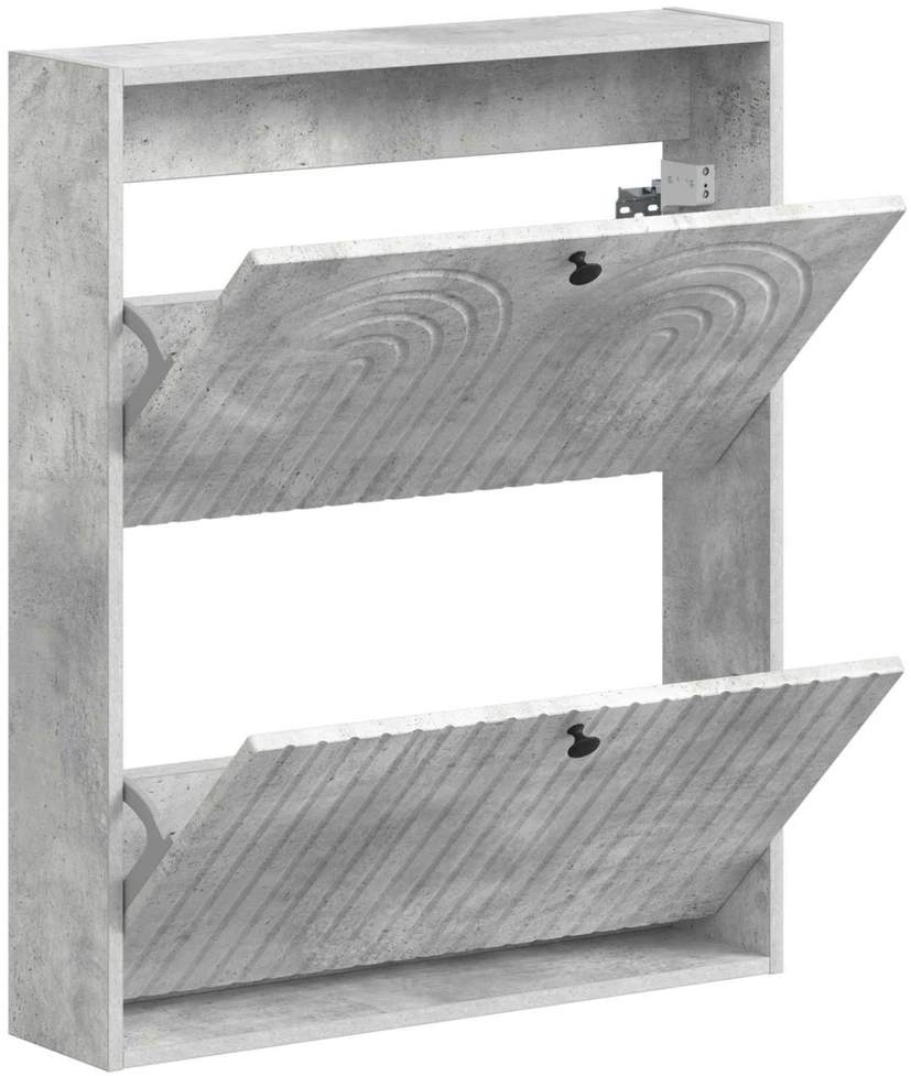 Sieninis batų kabinetas ALKMAAR 71 x 17 x 86 cm Betono pilka