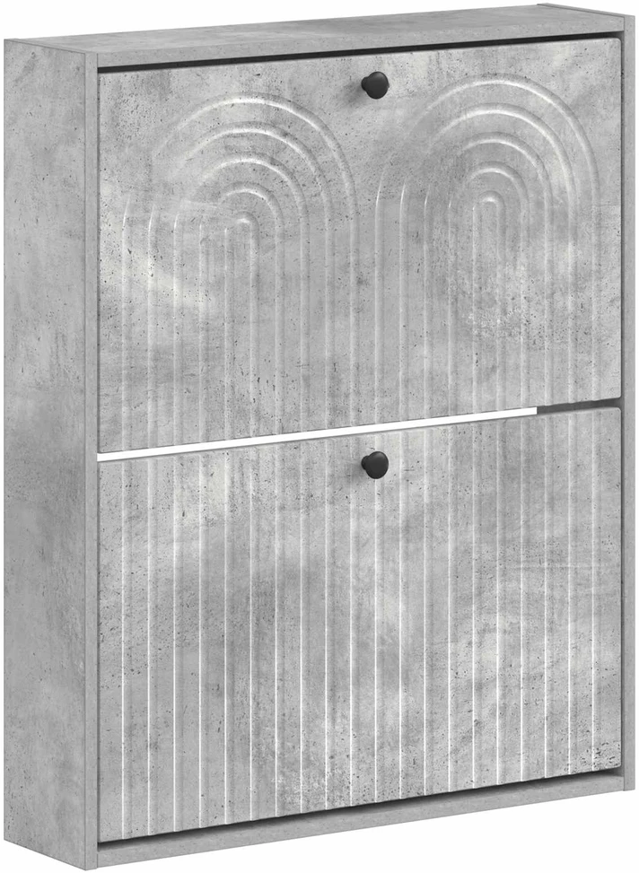 Sieninis batų kabinetas ALKMAAR 71 x 17 x 86 cm Betono pilka