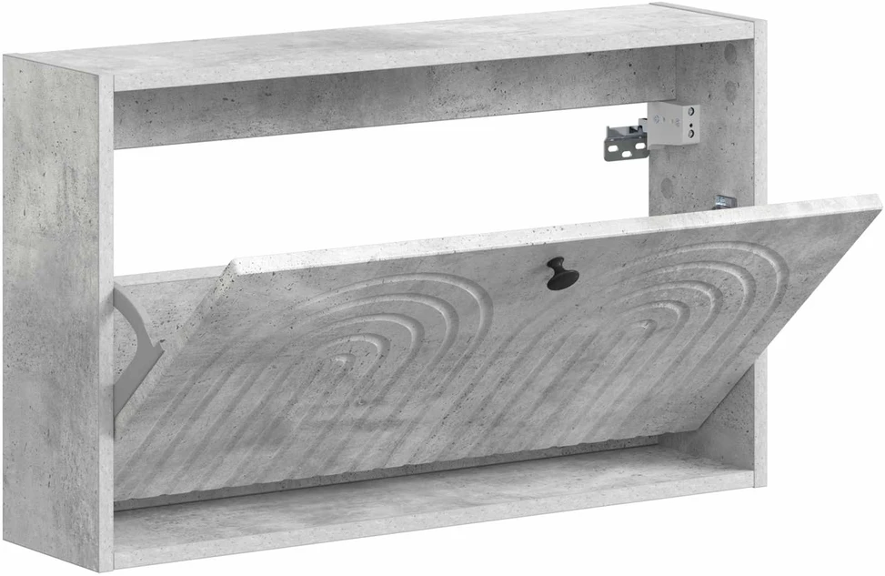 Sieninis batų kabinetas ALKMAAR 71 x 17 x 43 cm Betono pilka