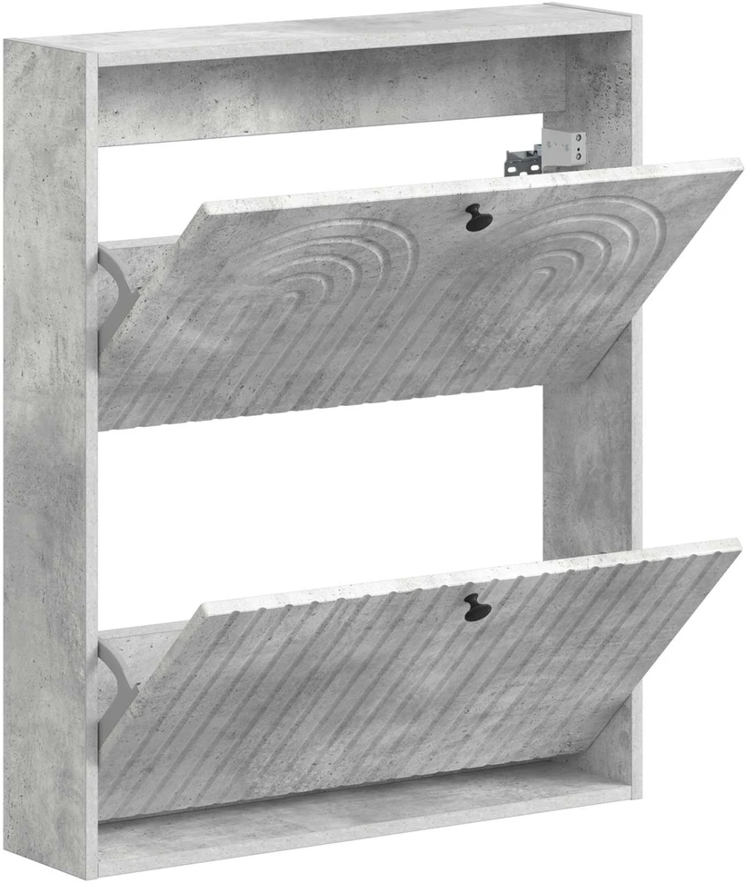 Sieninis batų kabinetas ALKMAAR 71 x 17 x 86 cm Betono pilka