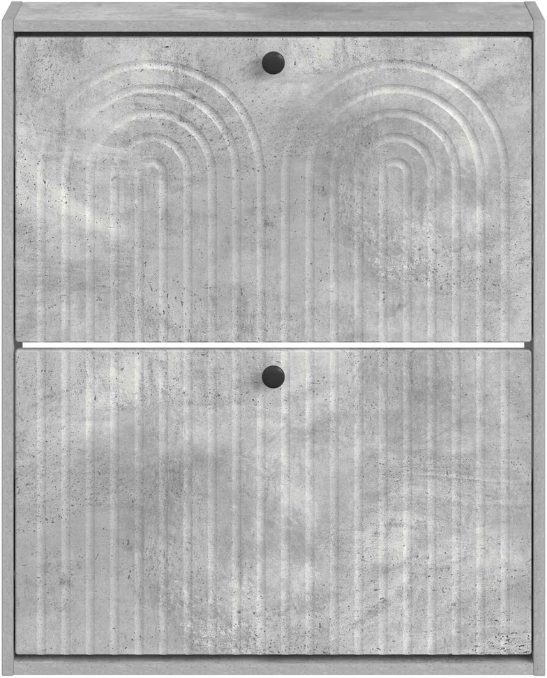 Sieninis batų kabinetas ALKMAAR 71 x 17 x 86 cm Betono pilka