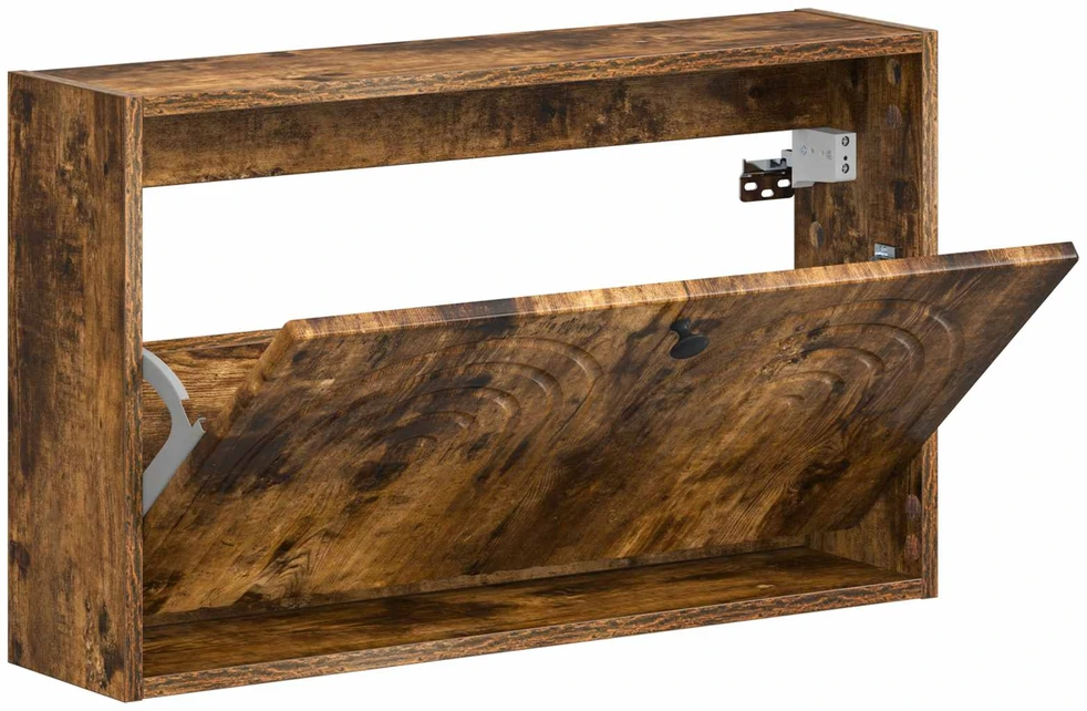 Sieninis batų kabinetas ALKMAAR 71 x 17 x 43 cm Dūminio ąžuolo