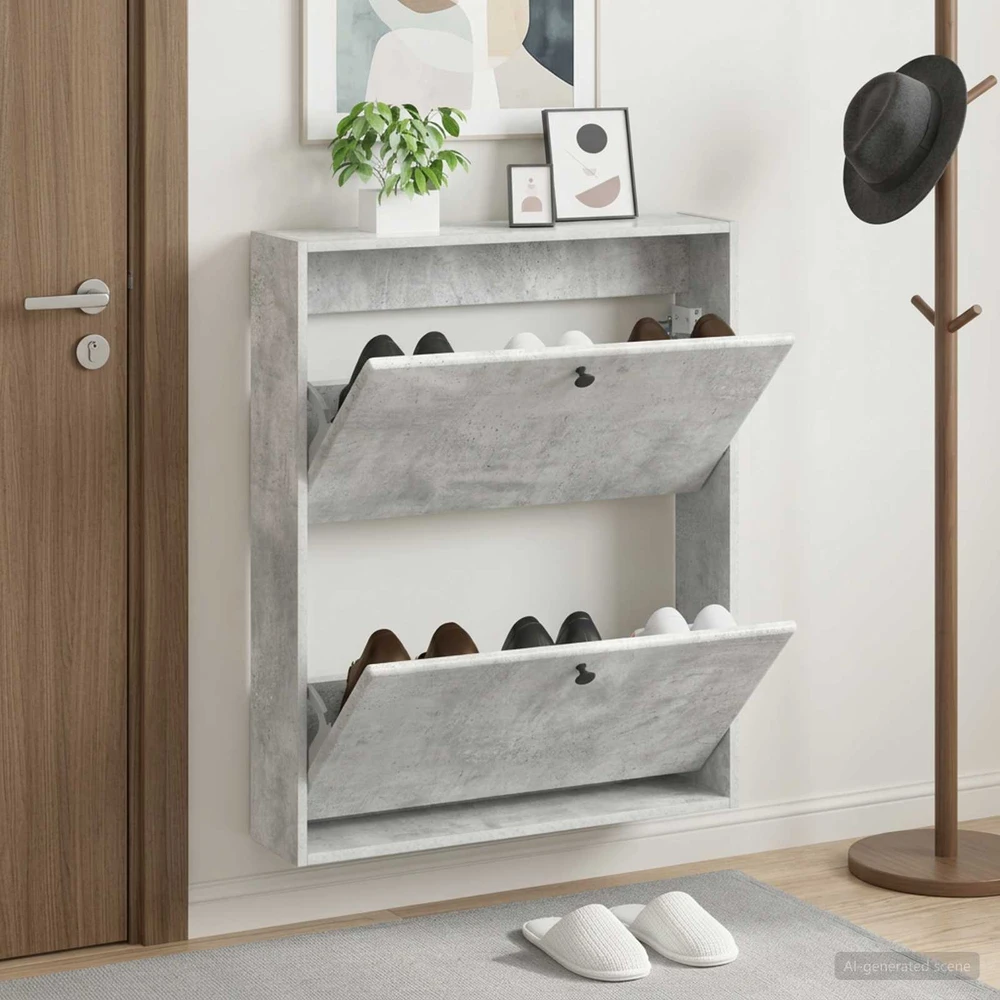 Sieninis batų kabinetas BREDA 71 x 17 x 86 cm Apdirbta mediena