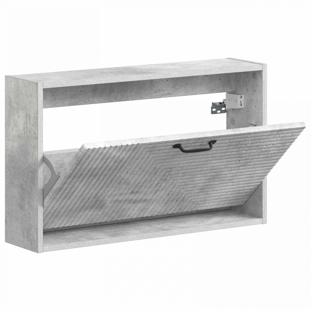 Sieninis batų kabinetas HAARLEM 71 x 17 x 43 cm Betono pilka