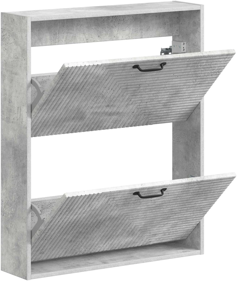 Sieninis batų kabinetas HAARLEM 71 x 17 x 86 cm Betono pilka