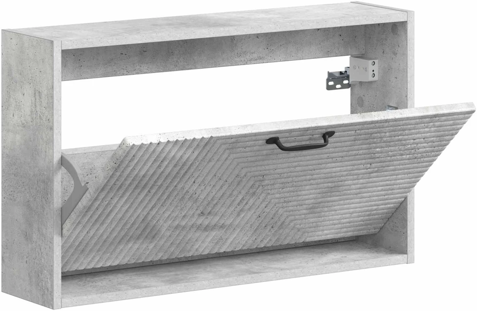 Sieninis batų kabinetas HAARLEM 71 x 17 x 43 cm Betono pilka