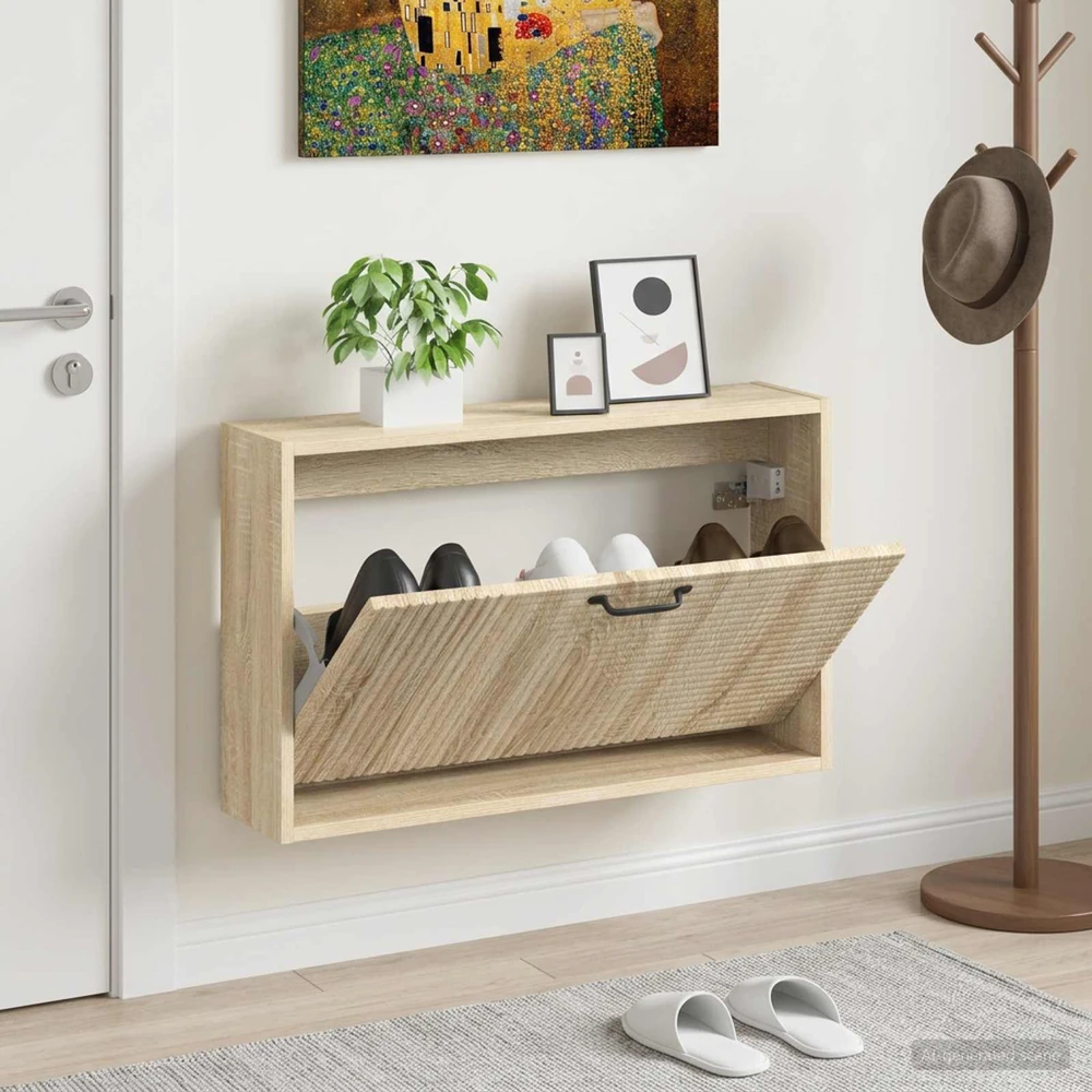 Sieninis batų kabinetas HAARLEM 71 x 17 x 43 cm Sonoma ąžuolas
