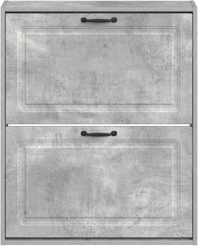 Sieninis batų kabinetas UTRECHT 71 x 17 x 86 cm Betono pilka