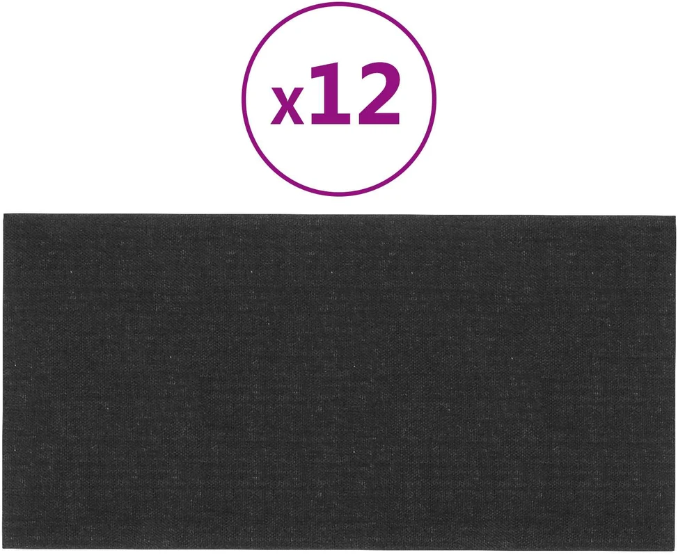 Sieninis galvūgalis 12 vnt. 60 x 30 cm Juoda audinys