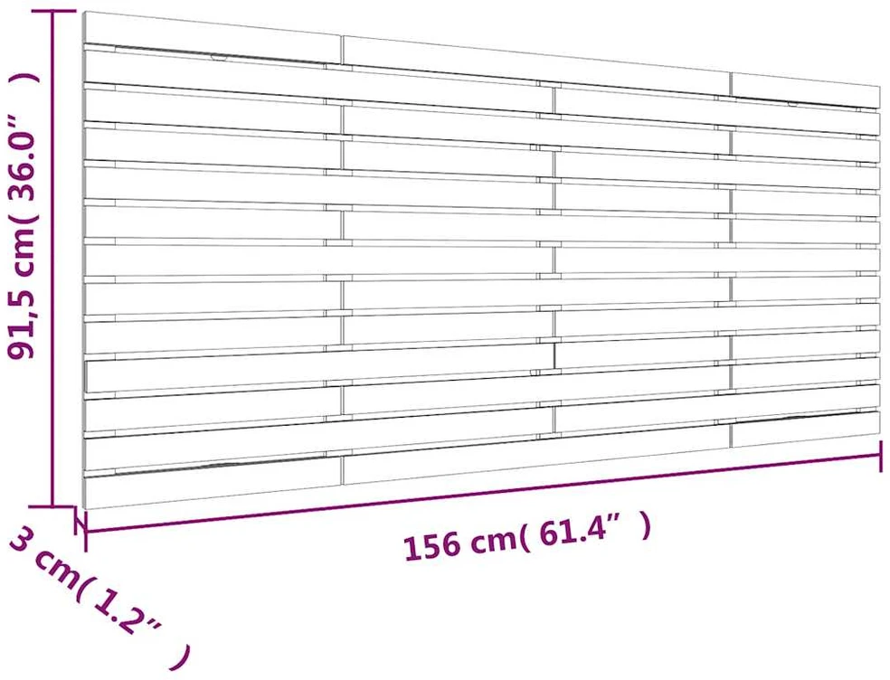 Lova Sieninis galvūgalis, 156x3x91,5cm, pušies medienos masyvas
