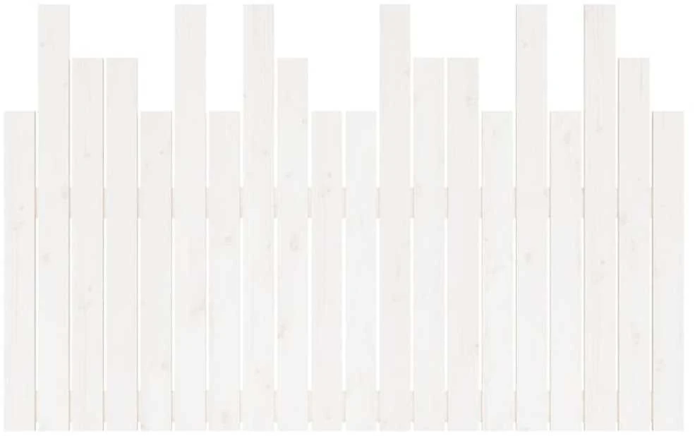 Lova Sieninis galvūgalis, baltas, 127,5x3x80cm, pušies masyvas