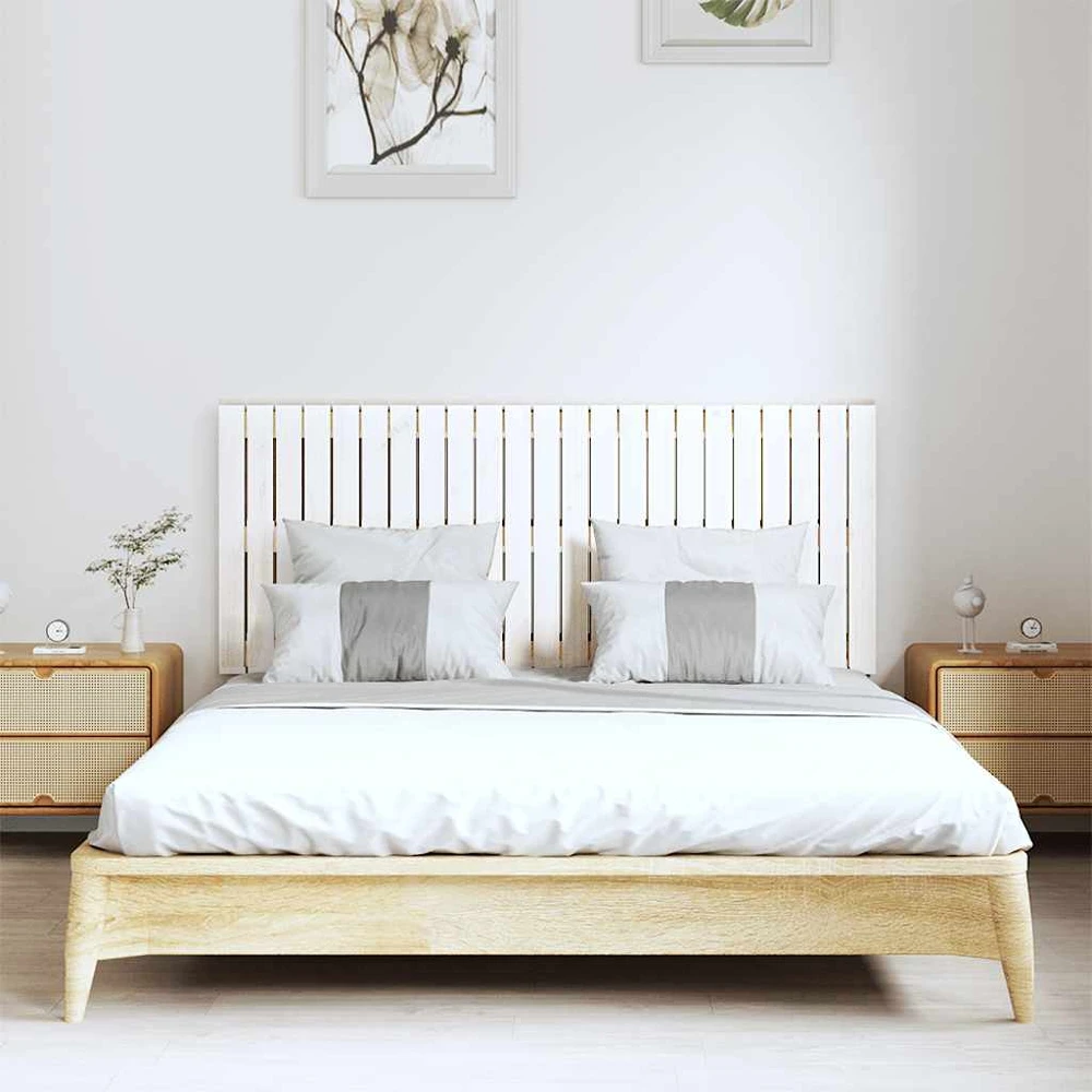 Sieninis galvūgalis, baltas, 147x3x60cm, pušies masyvas