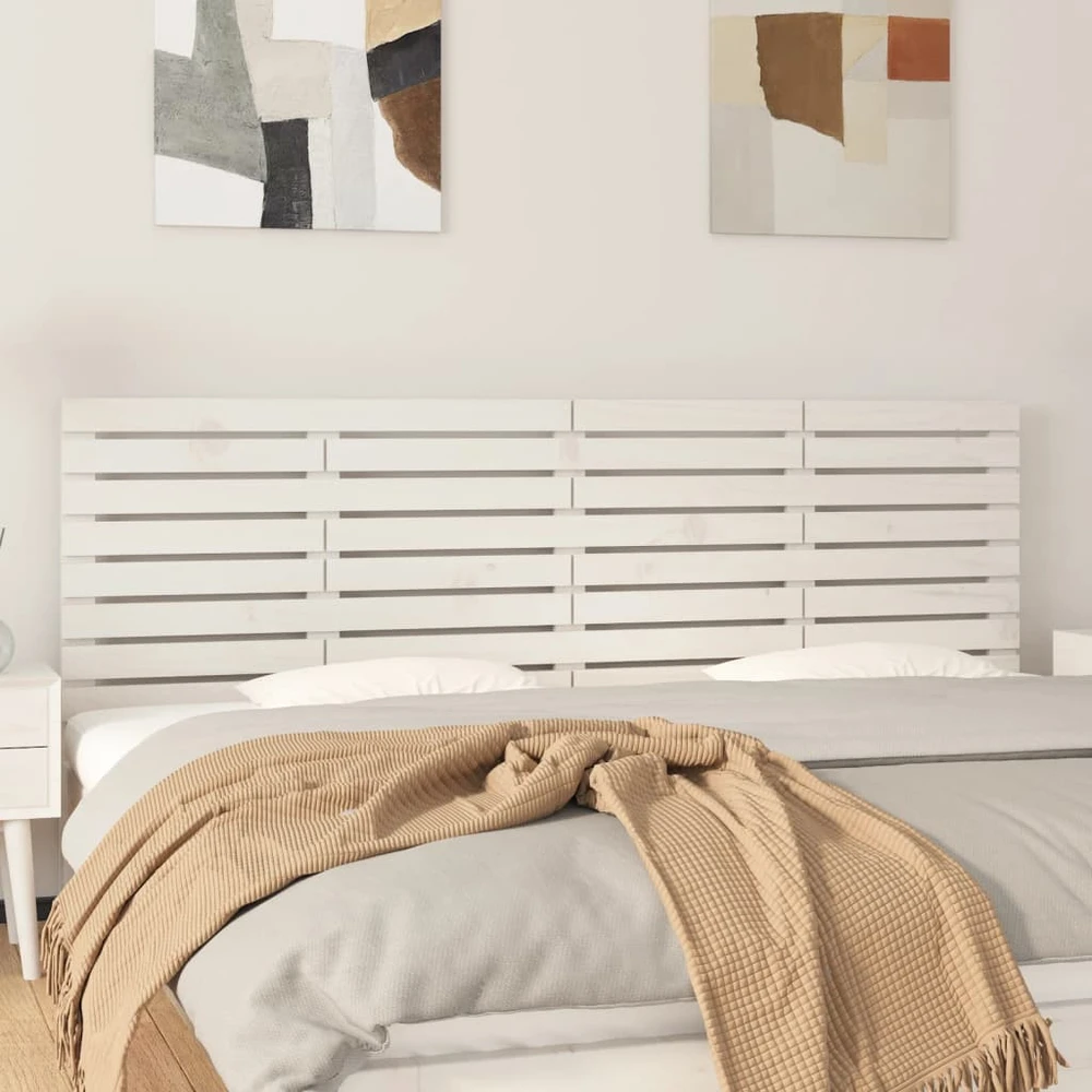 Lova Sieninis galvūgalis, baltas, 166x3x63cm, pušies masyvas