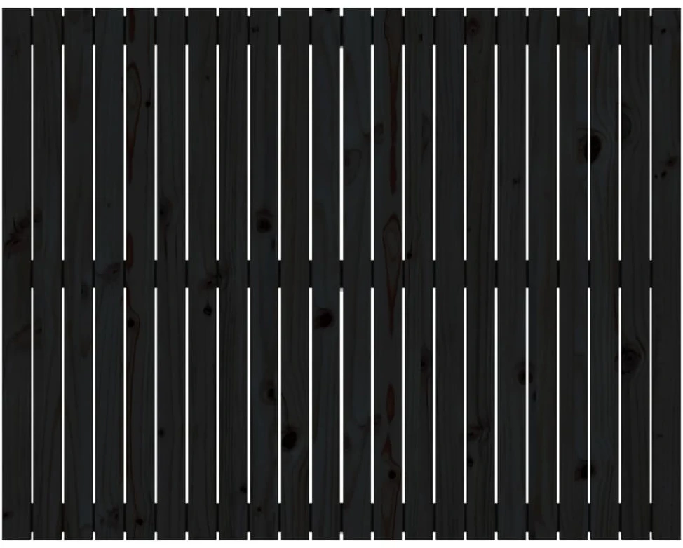 Lova Sieninis galvūgalis, juodas, 140x3x110cm, pušies masyvas