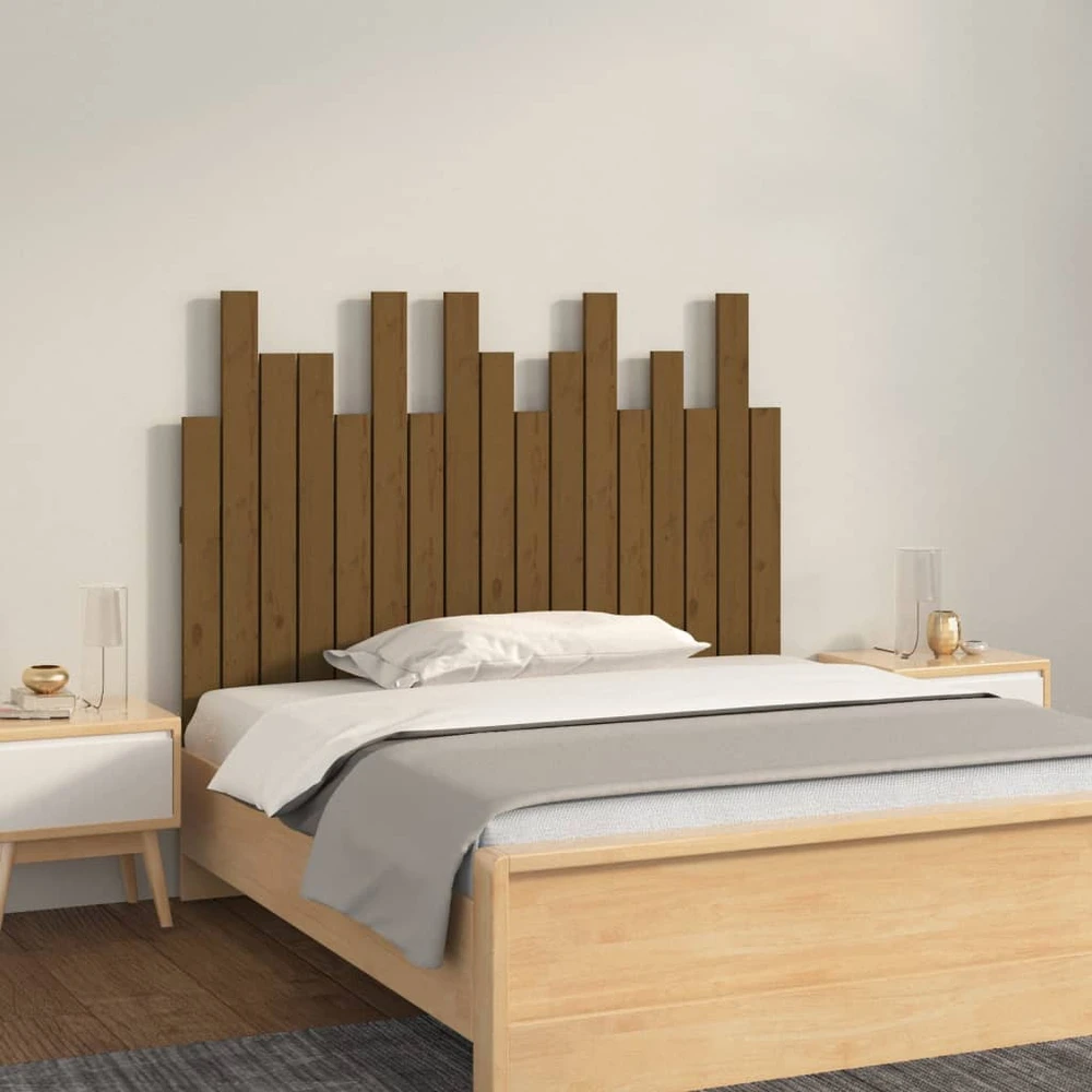 Lova Sieninis galvūgalis, medaus rudas, 108x3x80cm, pušies masyvas