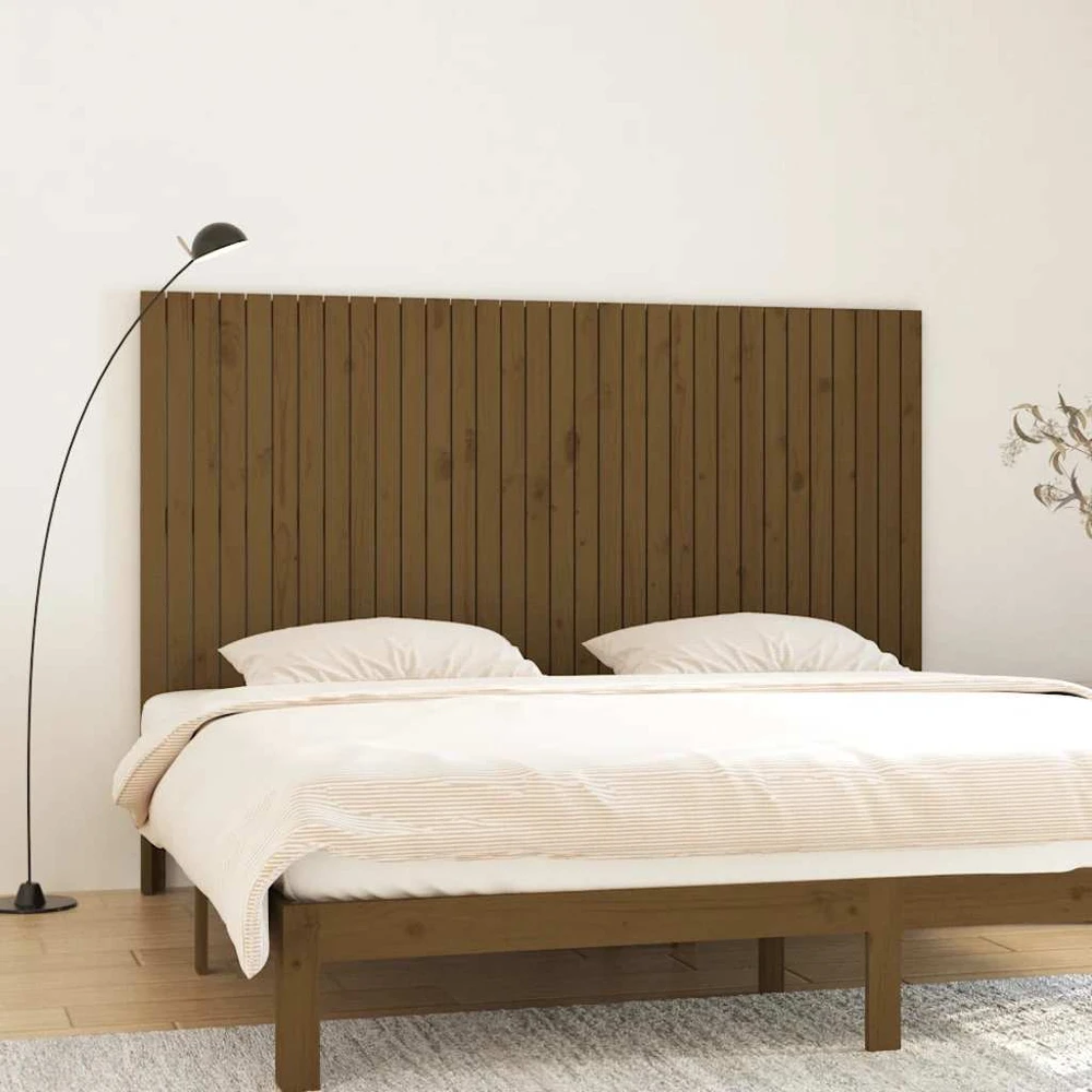 Lova Sieninis galvūgalis, medaus rudas, 204x3x110cm, pušies masyvas