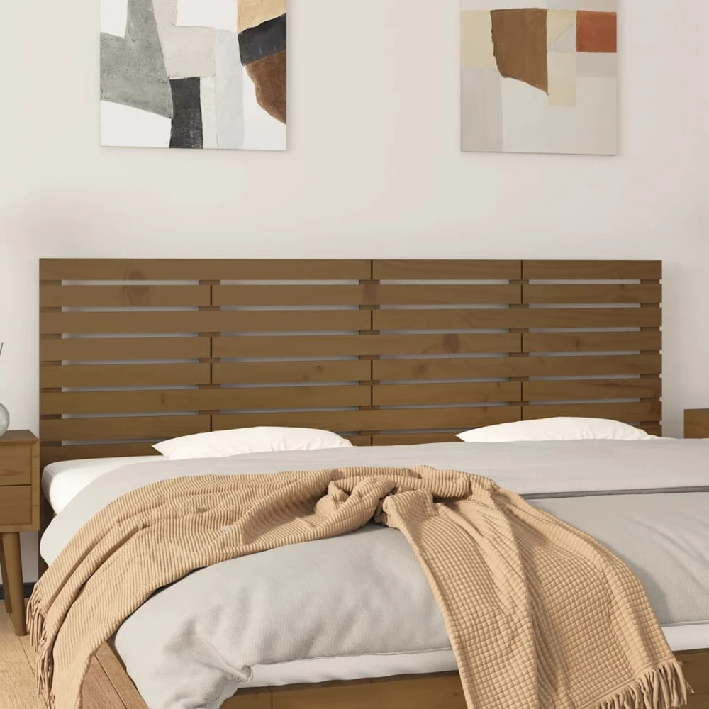 Lova Sieninis galvūgalis, medaus rudas, 206x3x63cm, pušies masyvas