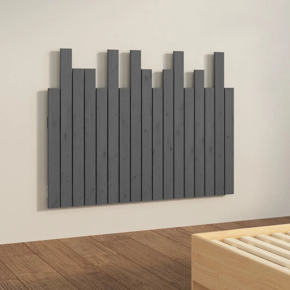 Lova Sieninis galvūgalis, pilkas, 108x3x80cm, pušies masyvas