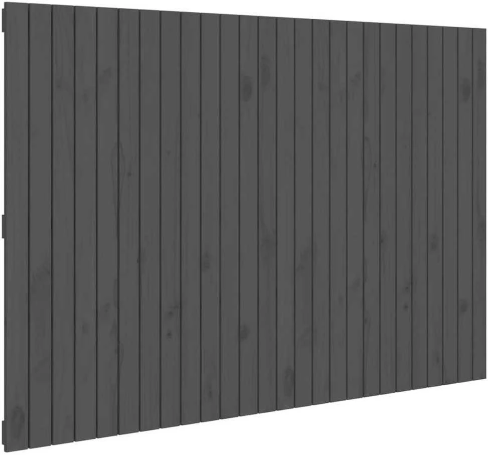 Lova Sieninis galvūgalis, pilkas, 166x3x110cm, pušies masyvas