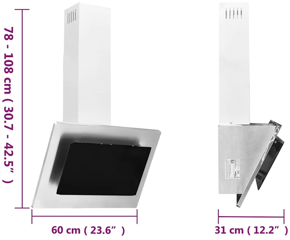 Sieninis gartraukis, sidabrinis, 60cm, plienas ir stiklas