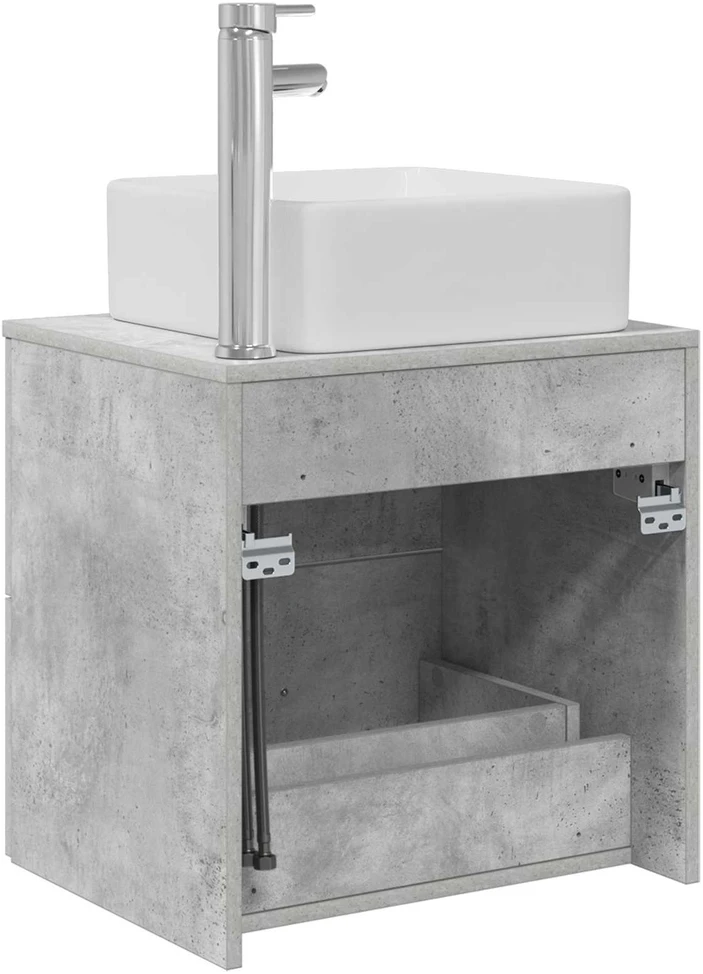 Sieninis kriauklės spintelė Betono pilka 53 x 34,5 x 63 cm