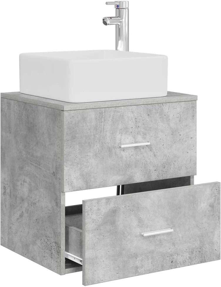 Sieninis kriauklės spintelė Betono pilka 53 x 34,5 x 63 cm