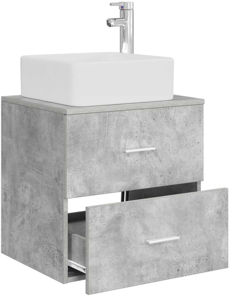 Sieninis kriauklės spintelė Betono pilka 53 x 34,5 x 63 cm