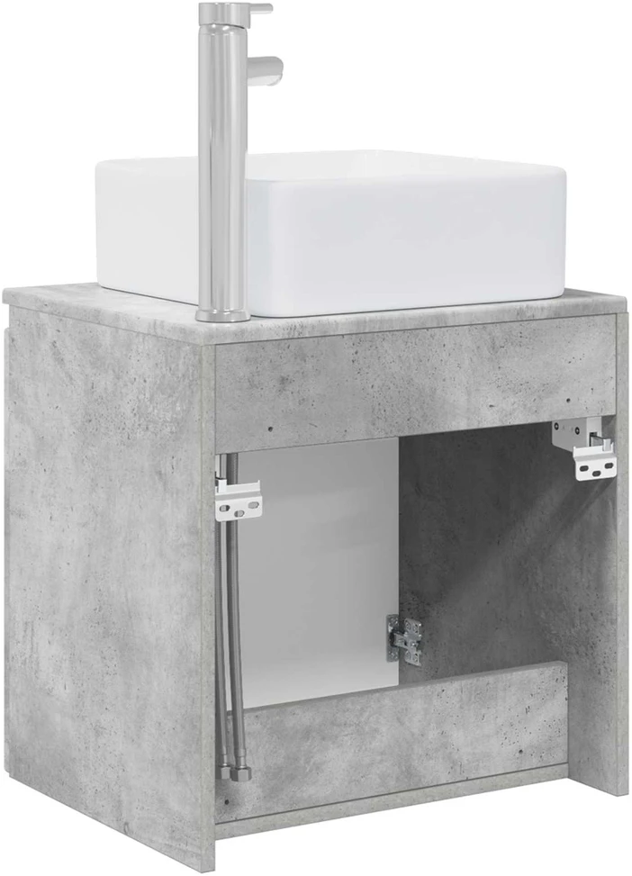 Sieninis kriauklės spintelė Betono pilka 53 x 35 x 63 cm