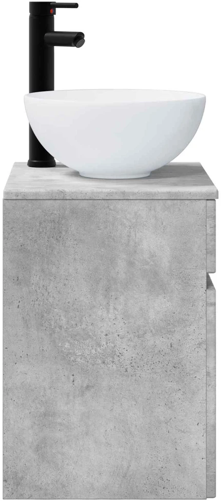 Sieninis kriauklės vanitas Betono pilka 39 x 35 x 63 cm