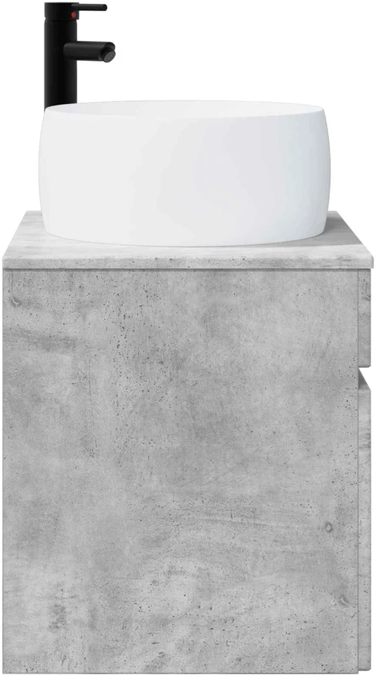 Sieninis kriauklės vanitas Betono pilka 49 x 44,5 x 66 cm