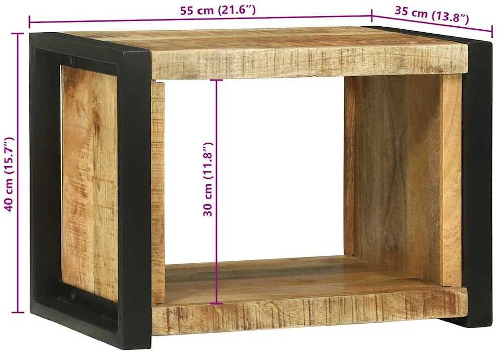 Sieninis Kubas Ruda 55 x 35 x 40 cm Kietas mango medis