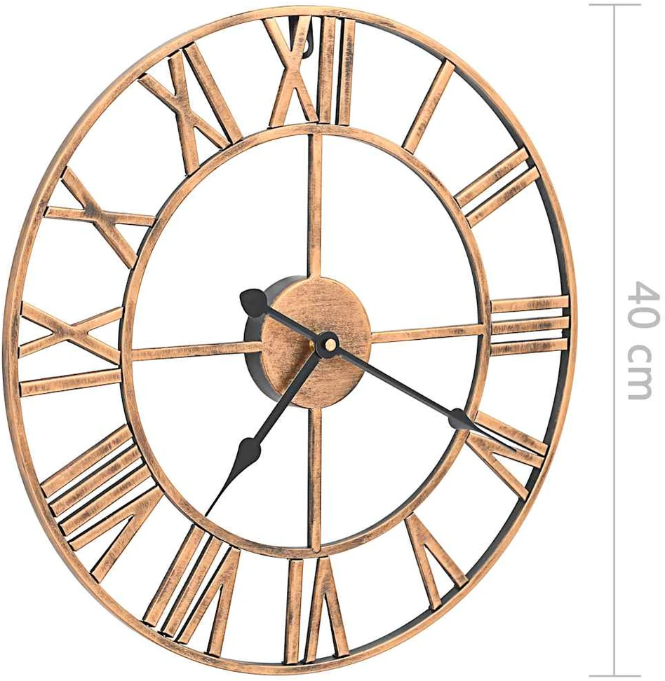 Sieninis laikrodis, auksinės spalvos, 40 cm, metalas