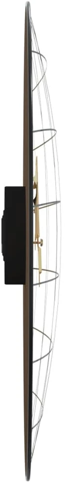 Sieninis laikrodis, geltonos ir juodos spalvos, 50cm, mediena