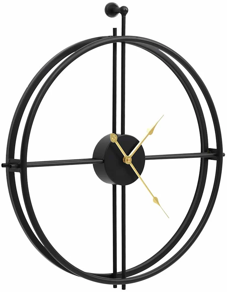 Sieninis laikrodis, juodos spalvos, 52cm, geležis