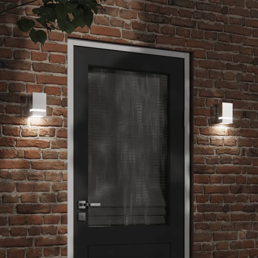 Sieninis šviestuvas Sieninis lauko šviestuvas, sidabrinis, nerūdijantis plienas