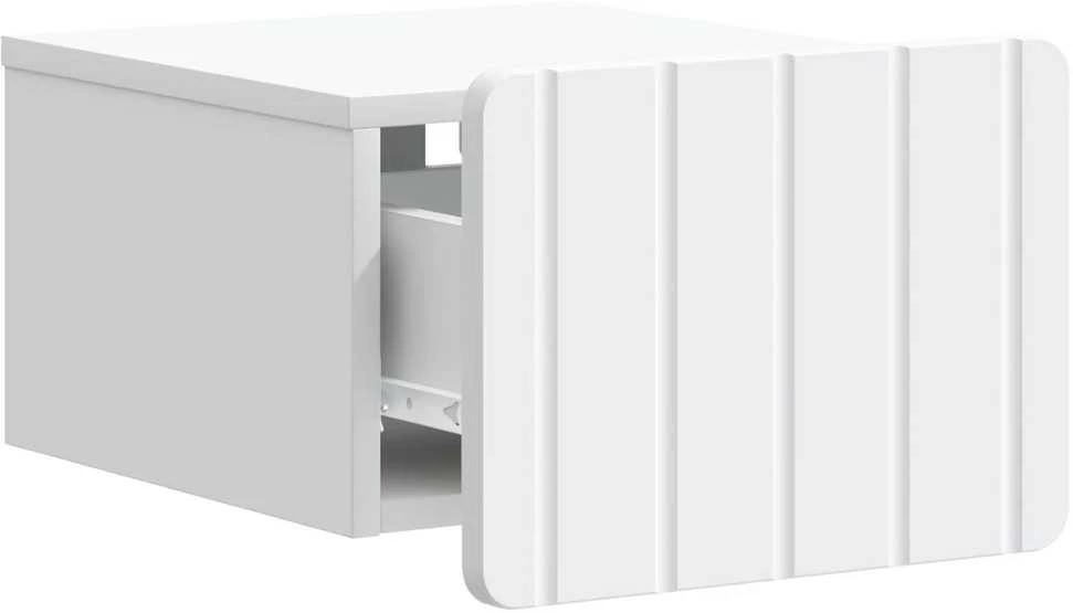 Sieninis naktinis staliukas 2 vnt. Balta 33 x 34,5 x 24 cm