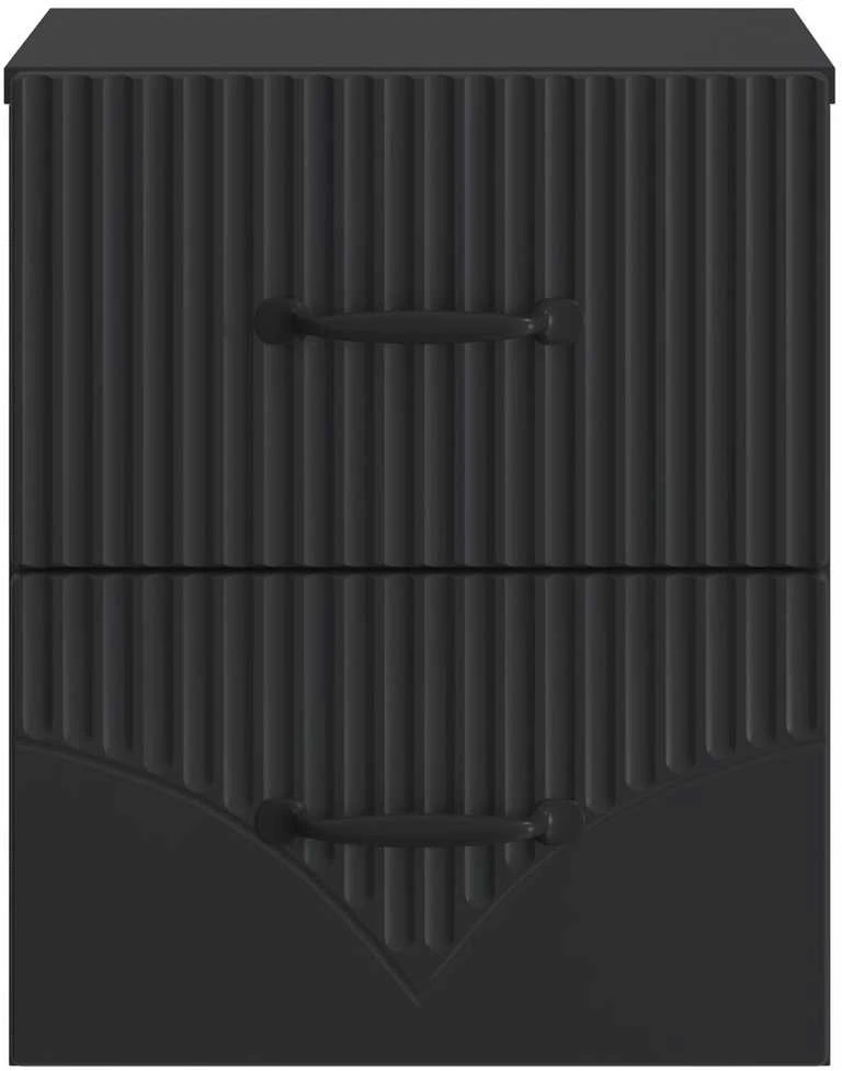Sieninis naktinis staliukas 2 vnt. Juoda 34,5 x 33 x 40 cm