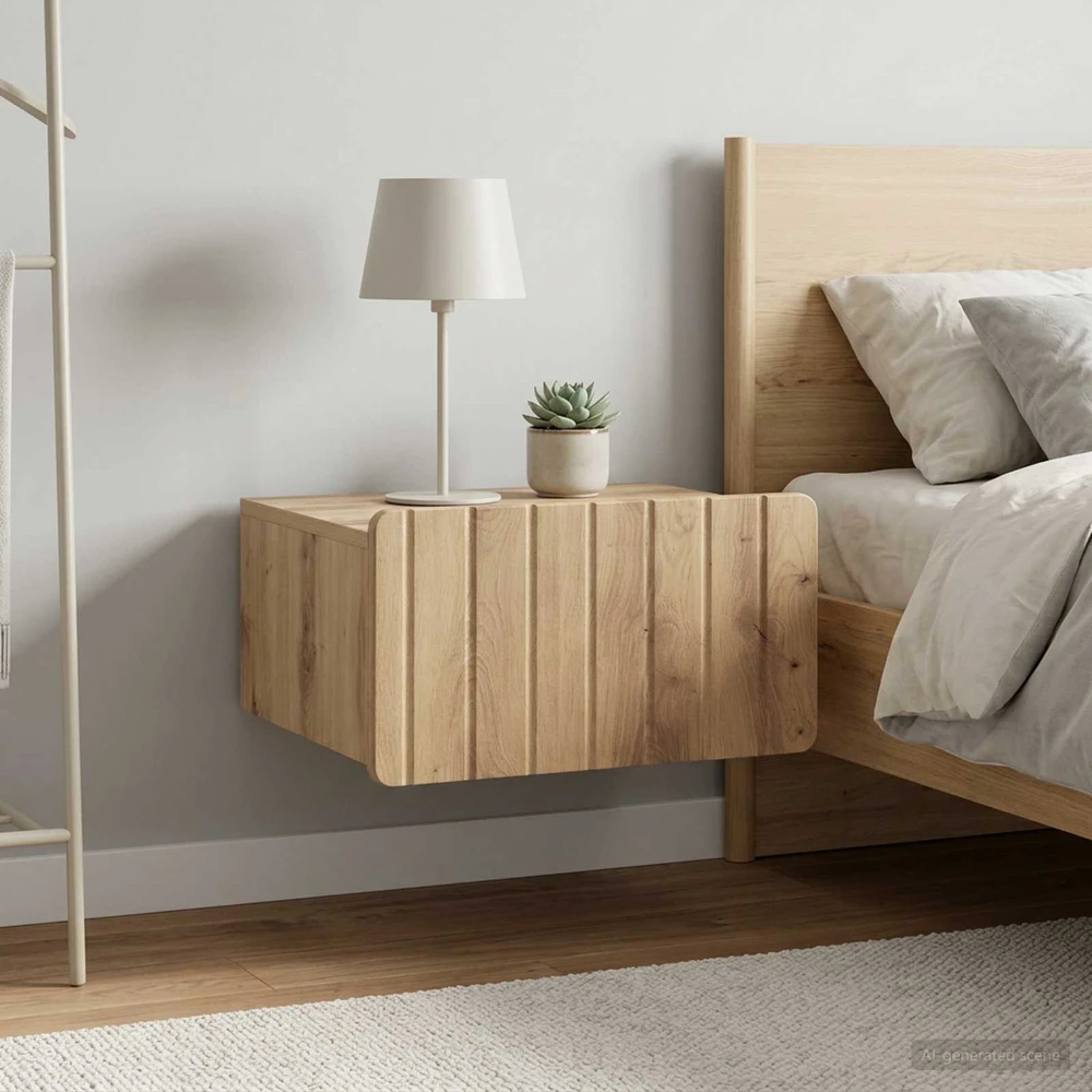 Sieninis naktinis staliukas 2 vnt. Artisano ąžuolo