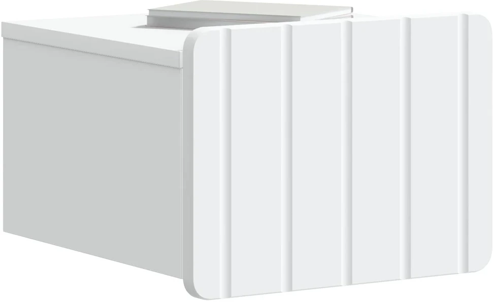 Sieninis naktinis staliukas 2 vnt. Balta 33 x 34,5 x 24 cm